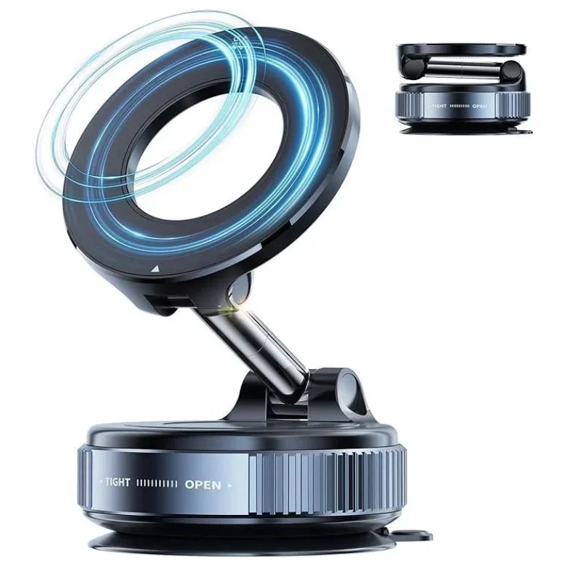 Foldable Magnetic Car Phone Holder | 360° Rotating Suction Mount, Universal