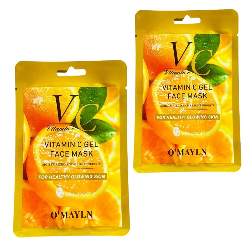 Pack of 2 | O' Mayln Vitamin C Gel Face Mask 30ml | Brightening & Hydrating Facial