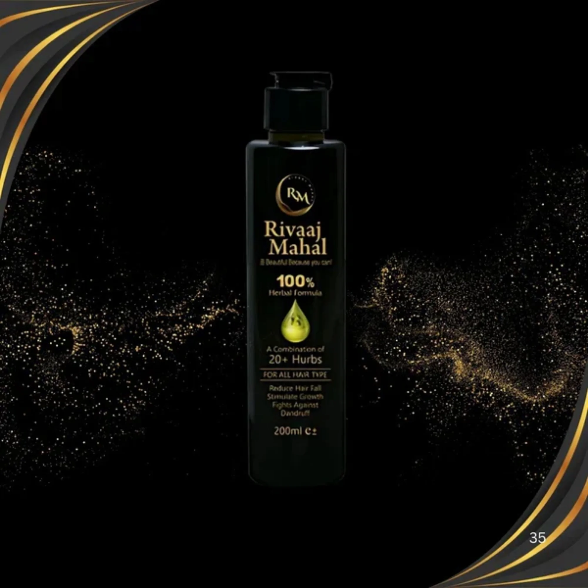 Rivaaj Mahal Herbal Hair Oil 100% | 20+ Herbs for Strong & Healthy Hair