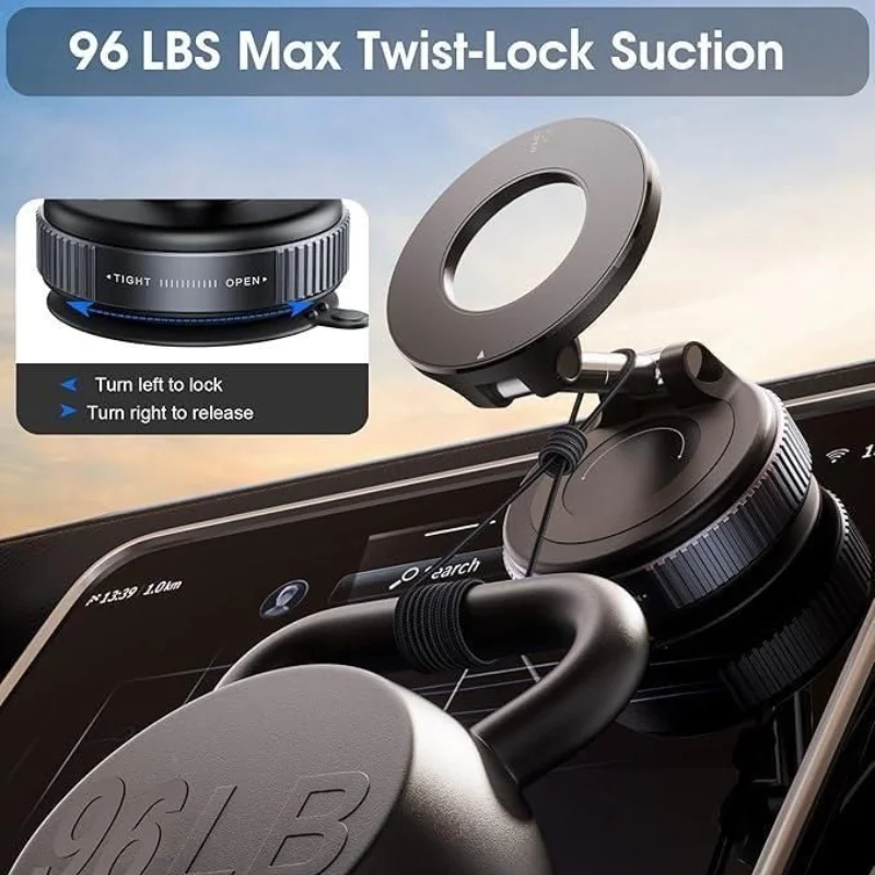 Foldable Magnetic Car Phone Holder | 360° Rotating Suction Mount, Universal