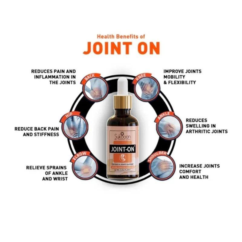 Sukoon Joint-On Essential Oil Blend | Natural Pain Relief for Joints, Knees, and Back (30ml)