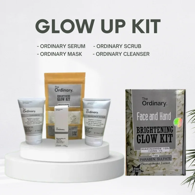 The Ordinary Face & Hand Brightening Glow Kit | Complete Whitening & Hydrating Skincare Set