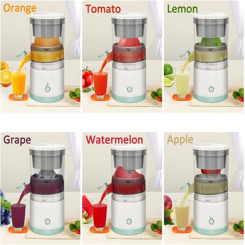 Portable Electric Citrus Juicer | USB Rechargeable Hands-Free Fruit Extractor for Fresh Juice Anywhere