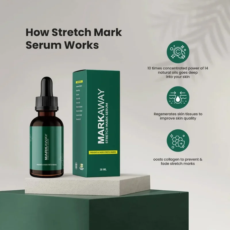 Markaway Stretch Mark Serum 30ml | Herbal Formula for Scars & Skin Elasticity