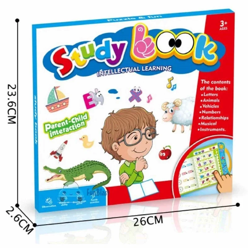 Intelligence Learning Book for Kids | Interactive Letters, Numbers & Sounds for Toddlers