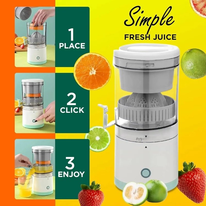 Portable Electric Citrus Juicer | USB Rechargeable Hands-Free Fruit Extractor for Fresh Juice Anywhere