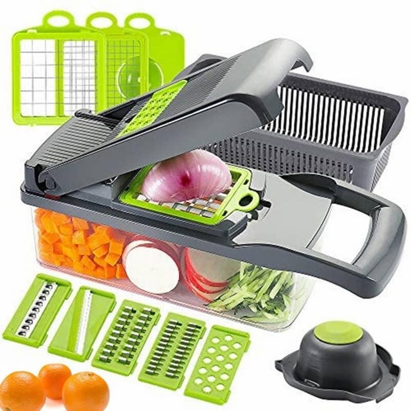 16-in-1 Mandoline Slicer & Vegetable Chopper | Multifunctional Food Cutter & Grater