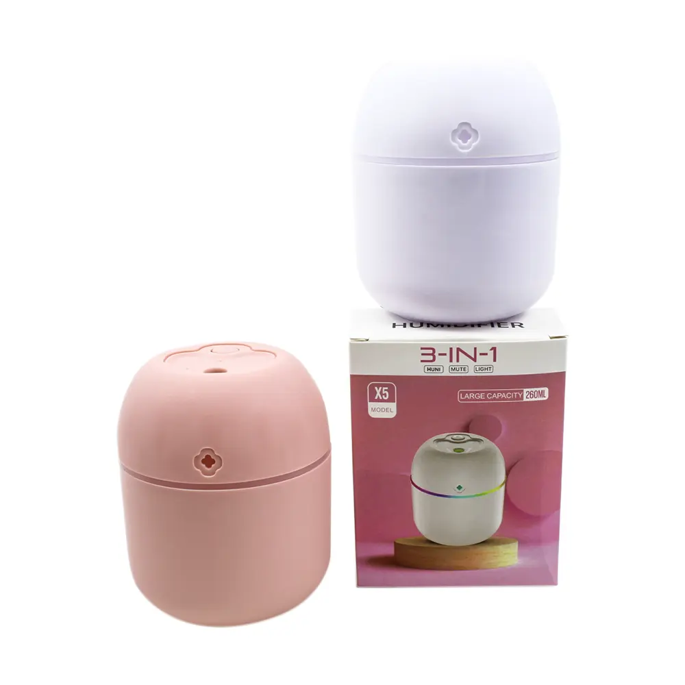USB Portable 3-in-1 Air Humidifier | Mute, Colorful LED Light & Aromatherapy | For Home, Office & Car