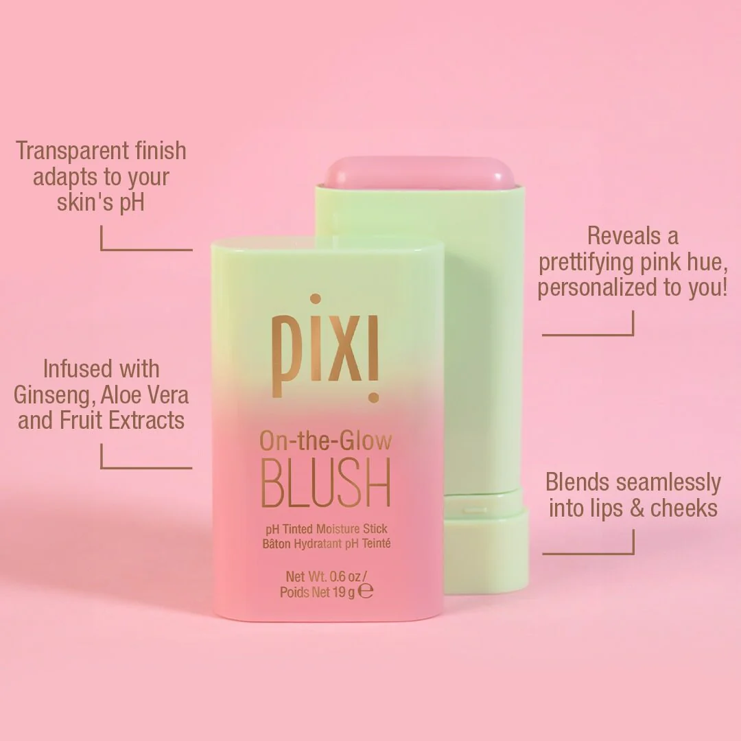 Pixi On-the-Glow Blush CheekTone Multi-Use pH Reactive Balm for Cheeks and Lips