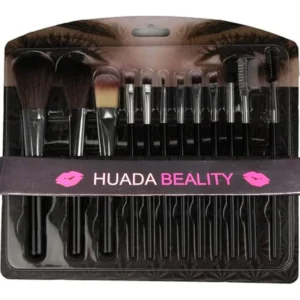 Makeup Brush Set 12-Piece Professional Makeup Tool Kit | Soft, High-Quality Synthetic Bristles | Huada | Fit Me | Pabibrow