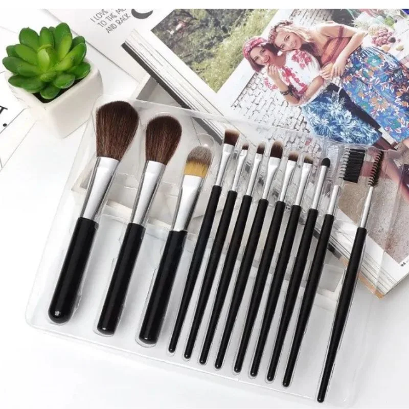 Makeup Brush Set 12-Piece Professional Makeup Tool Kit | Soft, High-Quality Synthetic Bristles | Huada | Fit Me | Pabibrow