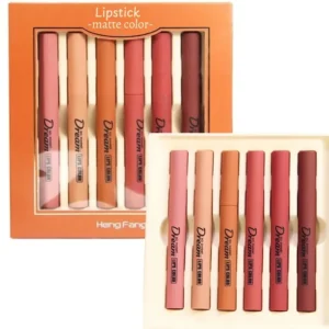 Hengfang Matte Dream Lipstick Set 6-Piece Long-Lasting Nude Shades | Waterproof, Smooth Finish