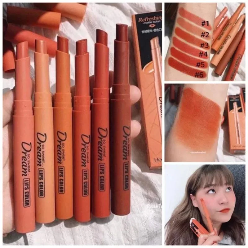 Hengfang Matte Dream Lipstick Set 6-Piece Long-Lasting Nude Shades | Waterproof, Smooth Finish