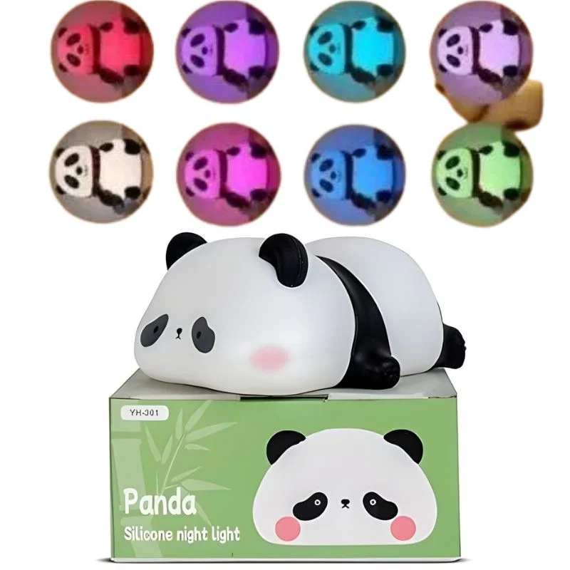 Cute Panda  Soft Silicone LED Animal Bedside Lamp | Tap Control & USB Rechargeable |  Panda Night Light for Kids
