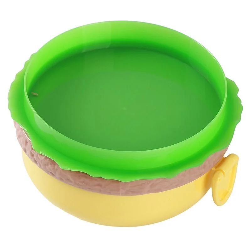 Hamburger Shaped Kids Lunch Box  | Portable Multi-Layer Food Container for School & Travel