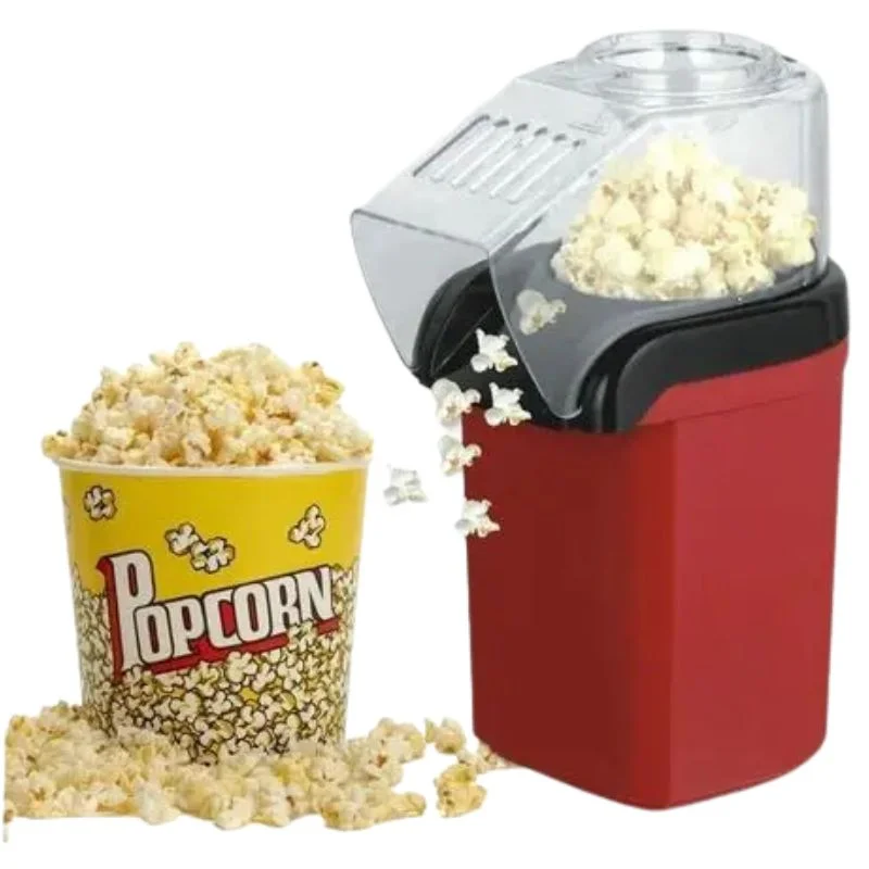 Oil Free Mini Popcorn Maker  | Hot Air Popcorn Machine | Electric Popcorn Popper for Home & Kids | 1200W