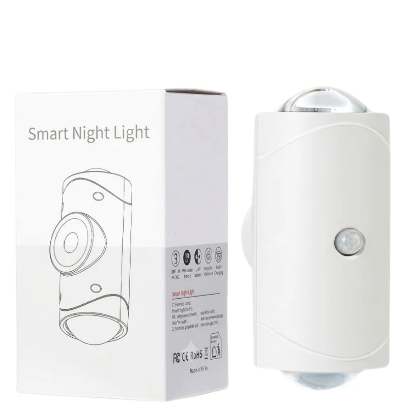 LED Night Light with Motion Sensor | Rechargeable Wireless Wall Lamp | Dimmable Smart Night Light | Magnetic Indoor & Outdoor Wall Light