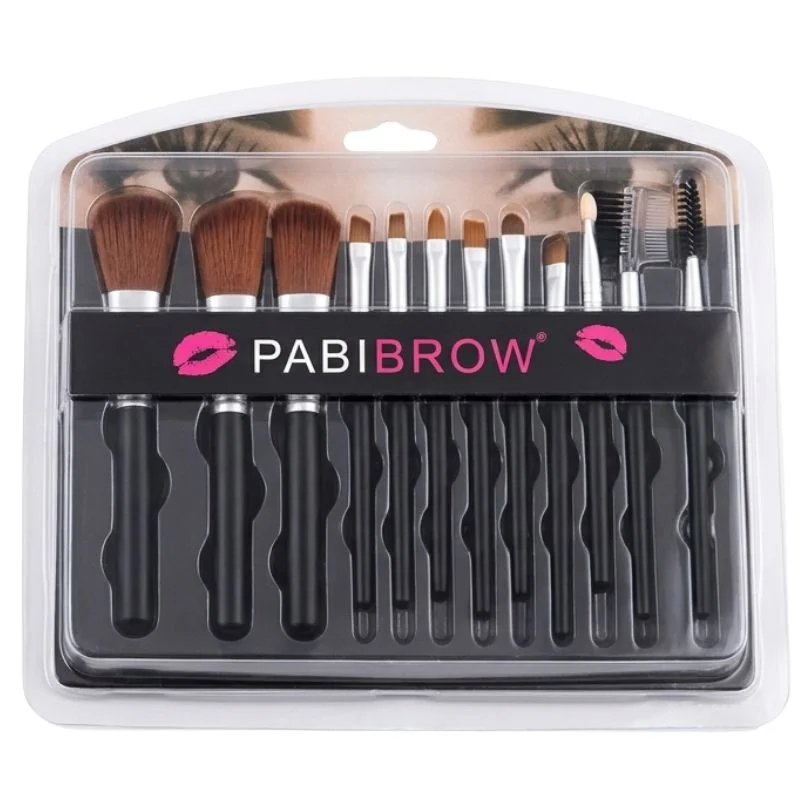 Makeup Brush Set 12-Piece Professional Makeup Tool Kit | Soft, High-Quality Synthetic Bristles | Huada | Fit Me | Pabibrow