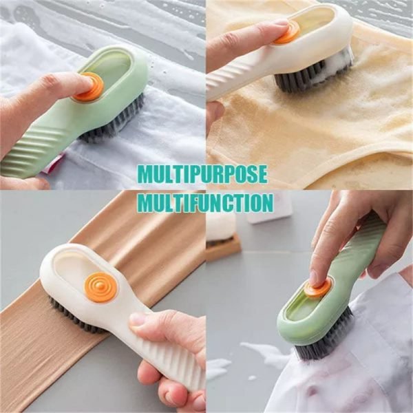 Shoe Brush with Liquid Dispensing | Multi-Purpose Cleaning Tool