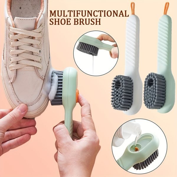 Shoe Brush with Liquid Dispensing | Multi-Purpose Cleaning Tool