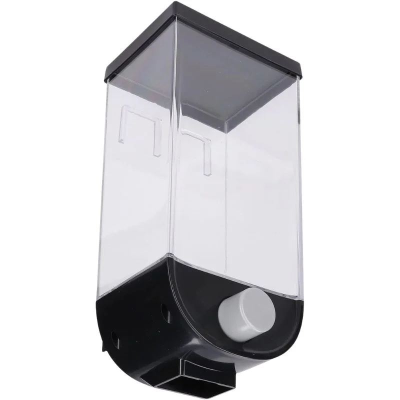 Wall Mounted Cereal Dispenser | 1.5L Transparent Grain Storage Container | One-Touch Cereal & Rice Dispenser | Space Saving Kitchen Organizer
