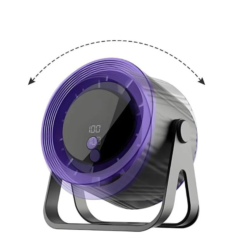 Desktop Circular Rechargeable Fan with 360? Adjustable Airflow | Model QL-02 | Quiet Personal Cooling Fan for Home, Office & Bedroom | Random Color